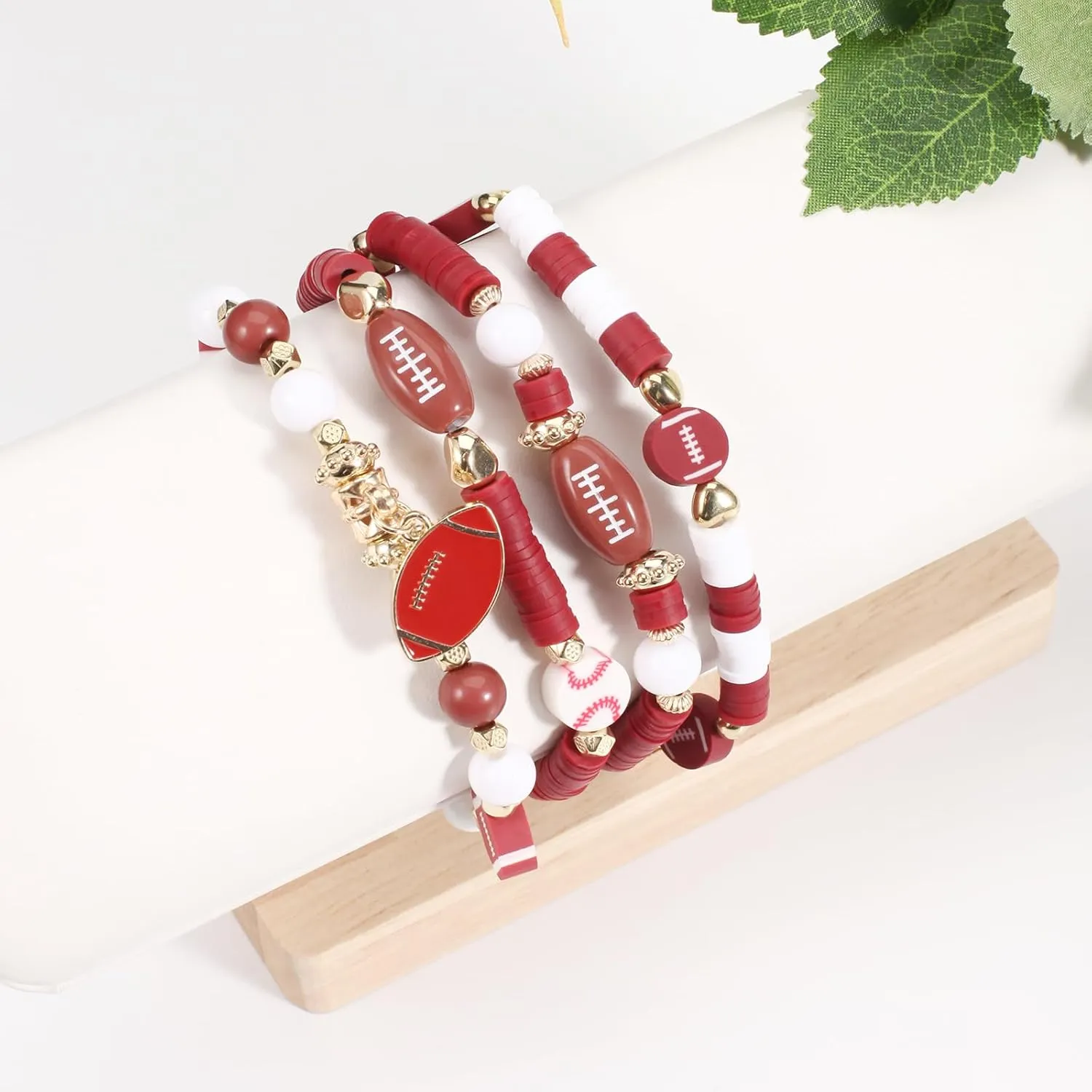 Lonext Bracelet for Women Polymer Clay Bead Bracelet Heishi Surfer Bracelets Set