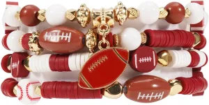 Lonext Bracelet for Women Polymer Clay Bead Bracelet Heishi Surfer Bracelets Set