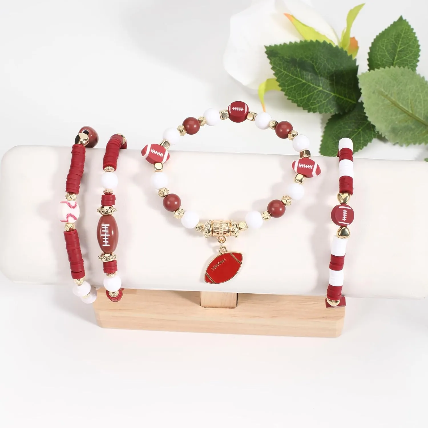 Lonext Bracelet for Women Polymer Clay Bead Bracelet Heishi Surfer Bracelets Set