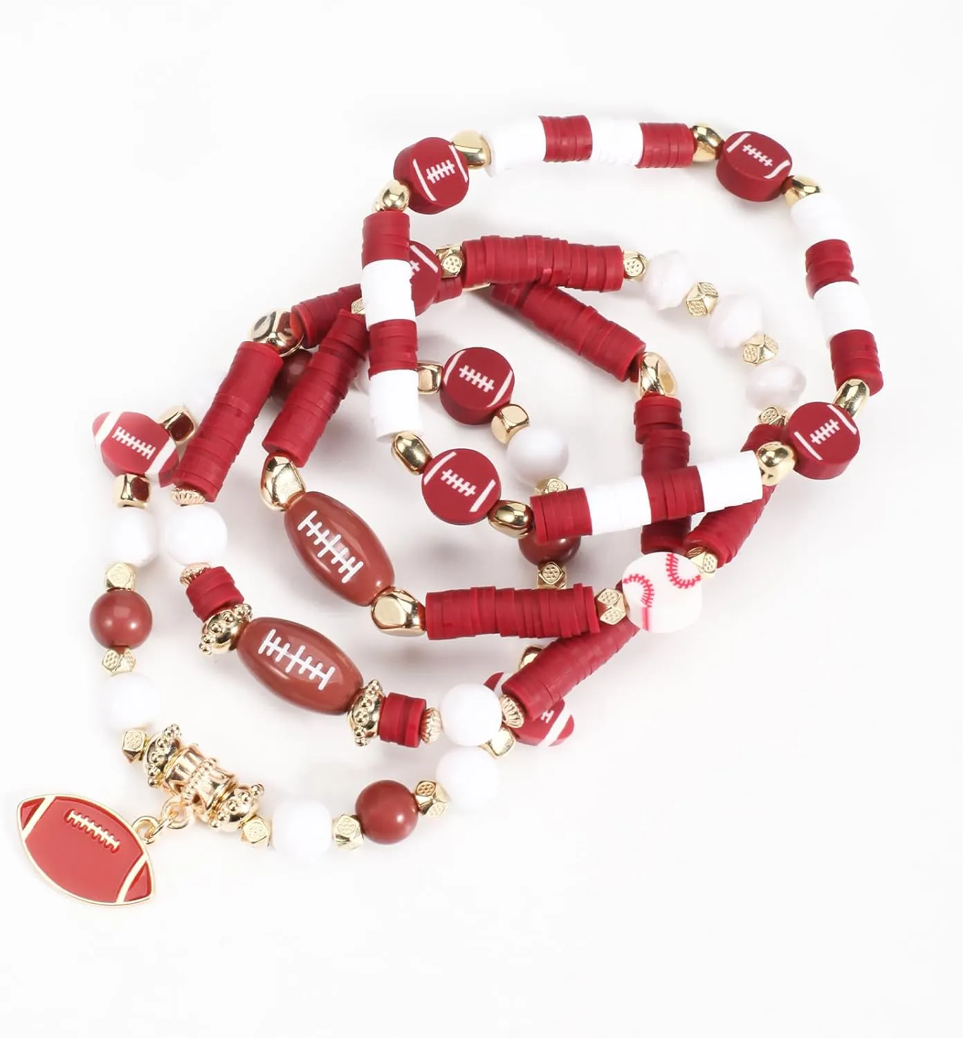 Lonext Bracelet for Women Polymer Clay Bead Bracelet Heishi Surfer Bracelets Set