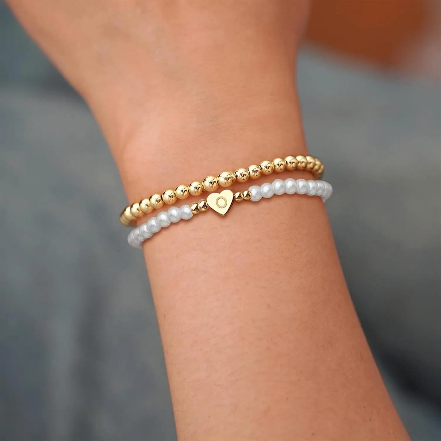 Long tiantian Pearl Bracelets for Women Gold Initial Bracelet Gold Beaded Bracelets Wedding Gifts for Bridesmaids Bracelet Pearl Jewelry Set for Womens Trendy 2025