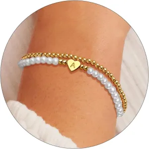 Long tiantian Pearl Bracelets for Women Gold Initial Bracelet Gold Beaded Bracelets Wedding Gifts for Bridesmaids Bracelet Pearl Jewelry Set for Womens Trendy 2025