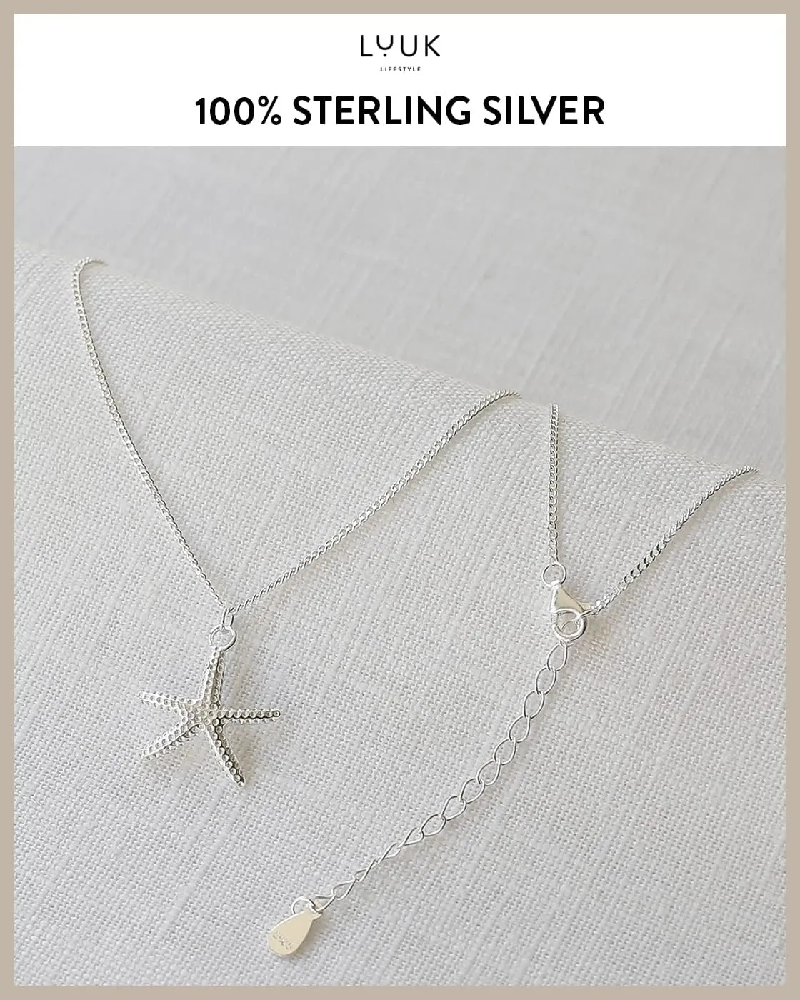 LUUK LIFESTYLE 925 sterling silver filigree necklace for women with pendant, trendy feminine jewelry for everyday life, adjustable length, 19, gift idea for her, gift card, silver, gold, and rosgold