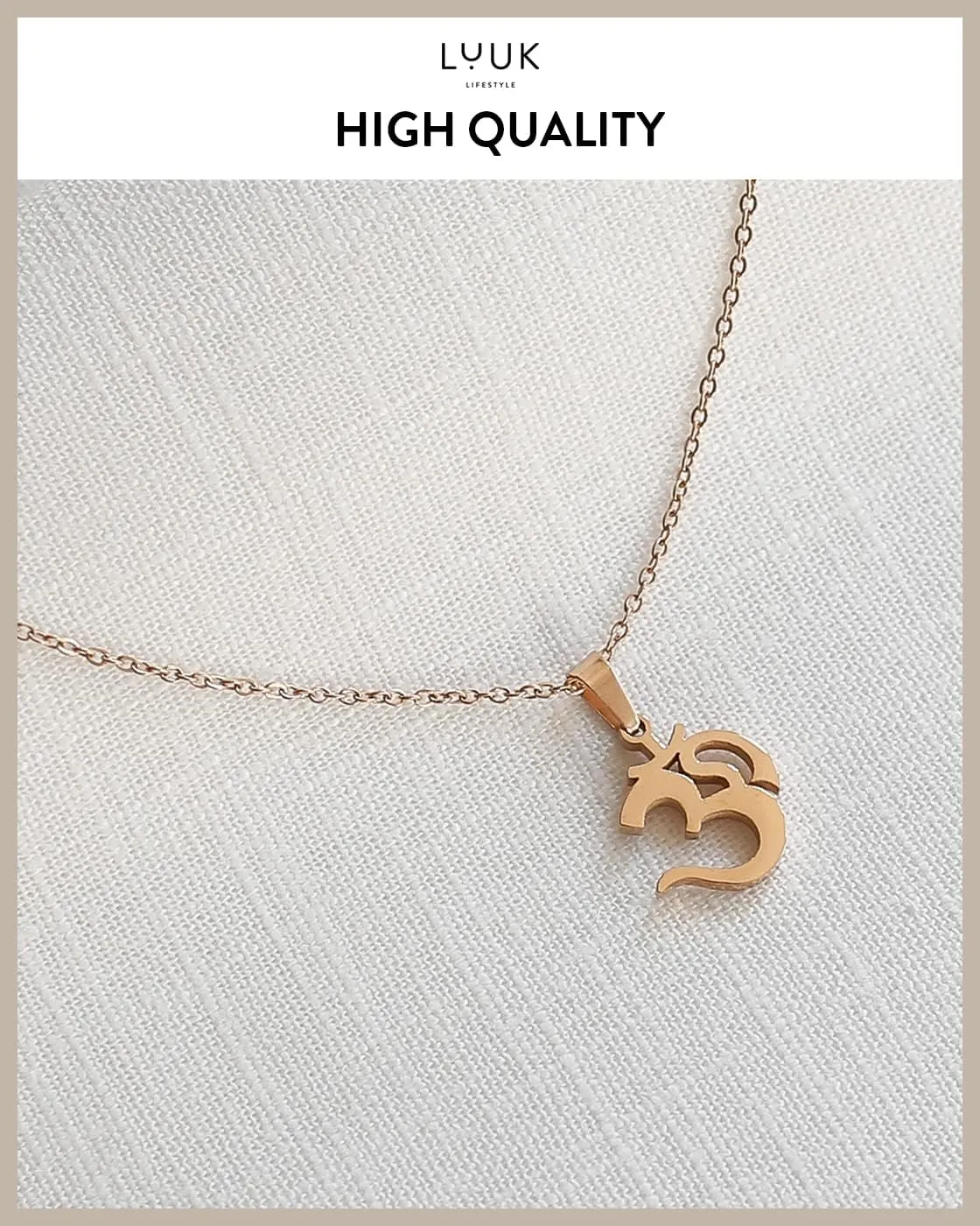 LUUK LIFESTYLE Stainless steel necklace with pendant and HAPPINESS card, 20 adjustable length, lucky charm, friendship chain, Valentine's Day gift, birthday, women's jewelry, silver, gold, rosegold