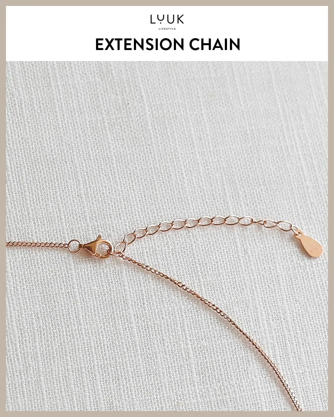 LUUK LIFESTYLE Stainless steel necklace with pendant and HAPPINESS card, 20 adjustable length, lucky charm, friendship chain, Valentine's Day gift, birthday, women's jewelry, silver, gold, rosegold