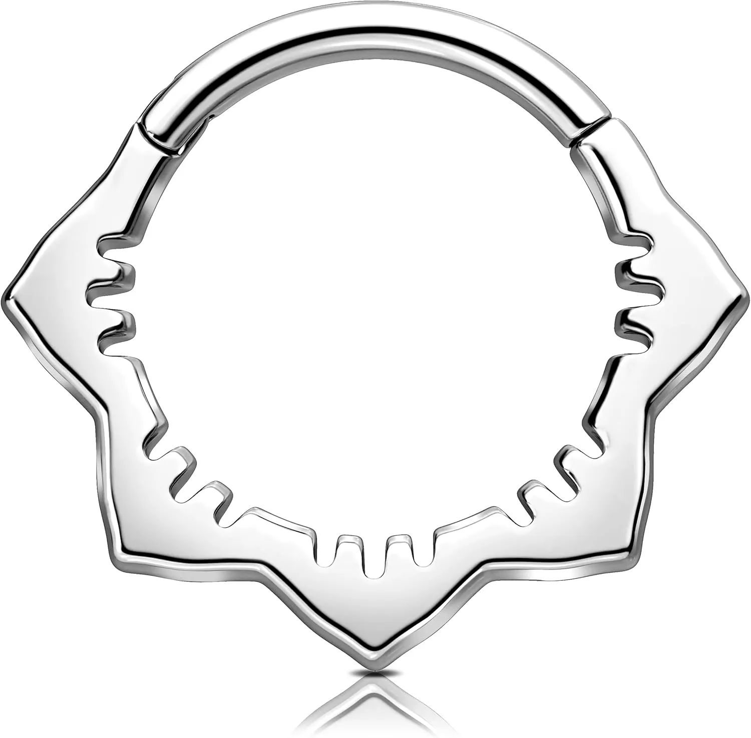 Melighting 16G Flower Septum Ring Titanium Septum Jewelry Cartilage Earring Daith Piercing Jewelry For Women Septum Clicker, USMSPT054