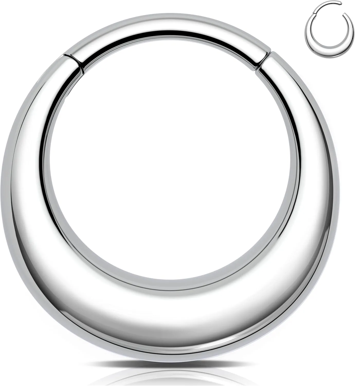 Melighting 16G Titanium G23 Septum Ring - Cartilage Earring 8/10 mm Daith Piercing Jewelry Clicker for Women