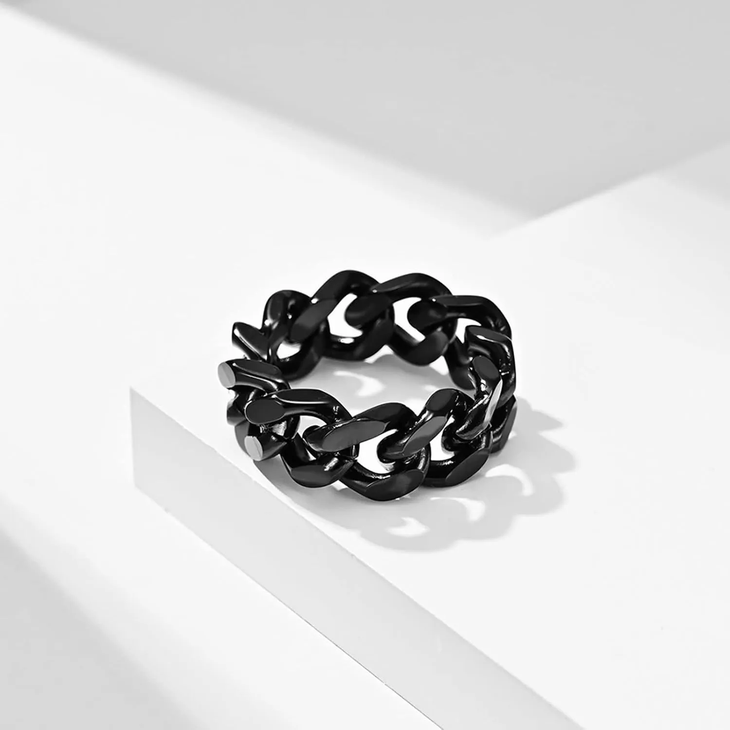 Men Rings Stainless Steel, Wedding Rings for Couples Chains for Engagement Anniversary Valentine