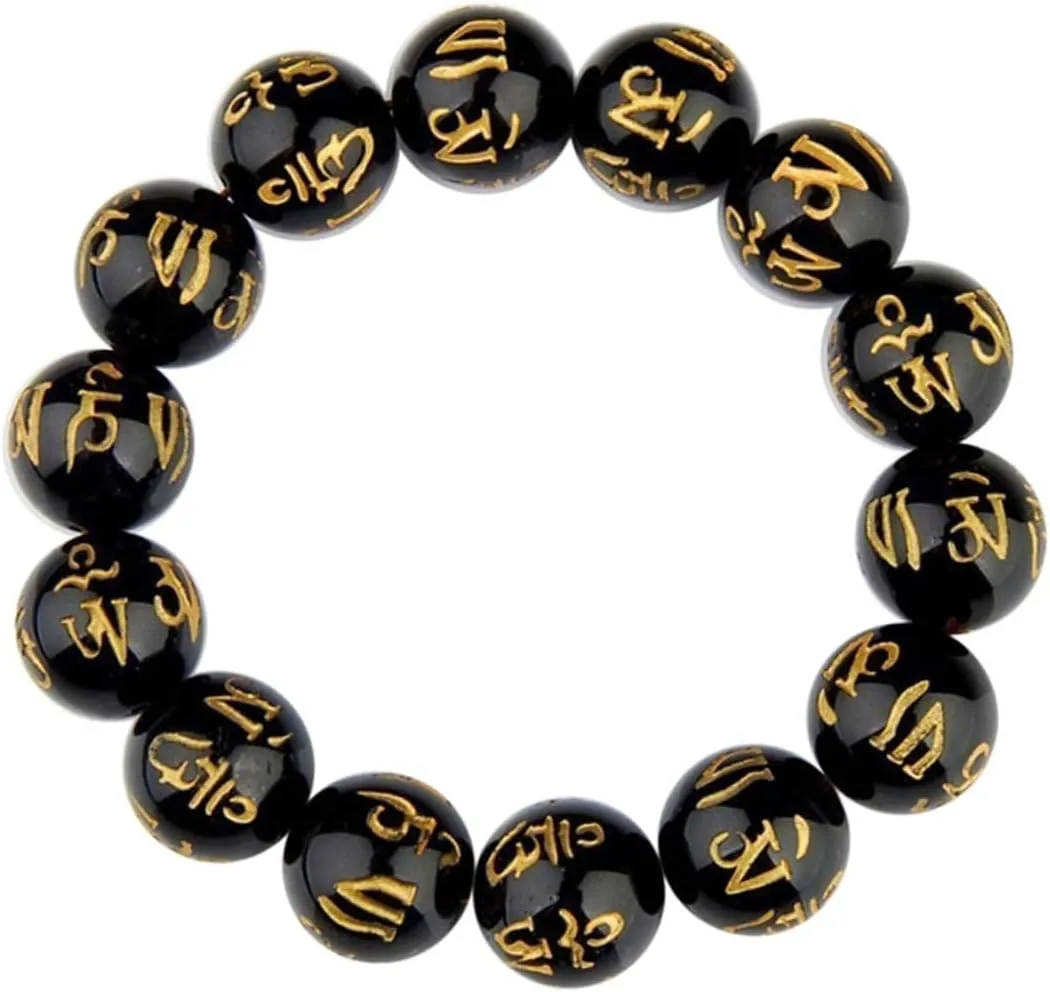 Men's Buddhist Beads Bracelet Chakra Bracelets for Women Meditation Decor Chinese Style Bangle