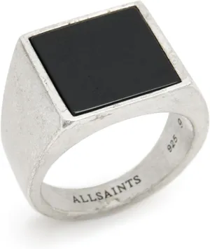 Men's Onyx Sterling Silver Signet Ring