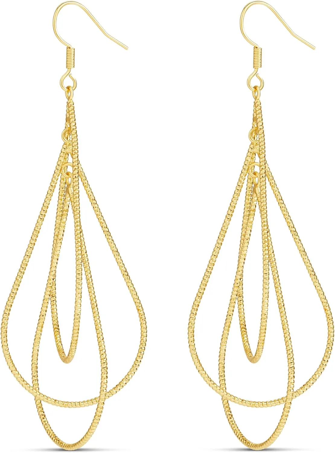MILLA Teardrop Earrings - Designer Silver Statement Earrings or Gold Dangle Earrings for Women Trendy Upscale Dangly Earrings