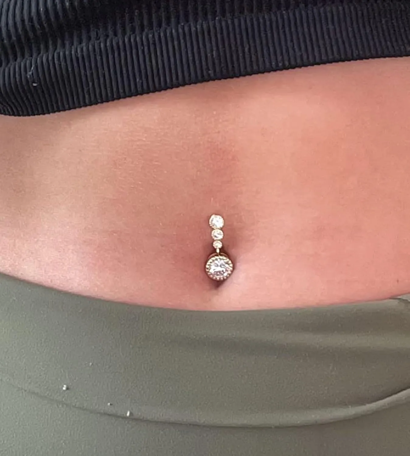MODRSA Belly Button Ring Surgical Steel Belly Rings for Women Hypoallergenic Belly Button Rings Clicker Belly Button Ring Belly Piercing Silver Rose Gold Pink Black Navel Rings for Women