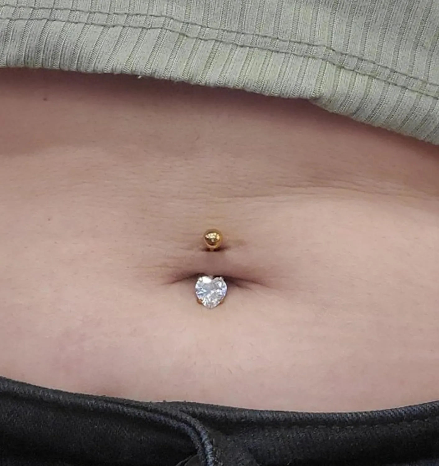 MODRSA Belly Button Ring Surgical Steel Belly Rings for Women Hypoallergenic Belly Button Rings Clicker Belly Button Ring Belly Piercing Silver Rose Gold Pink Black Navel Rings for Women