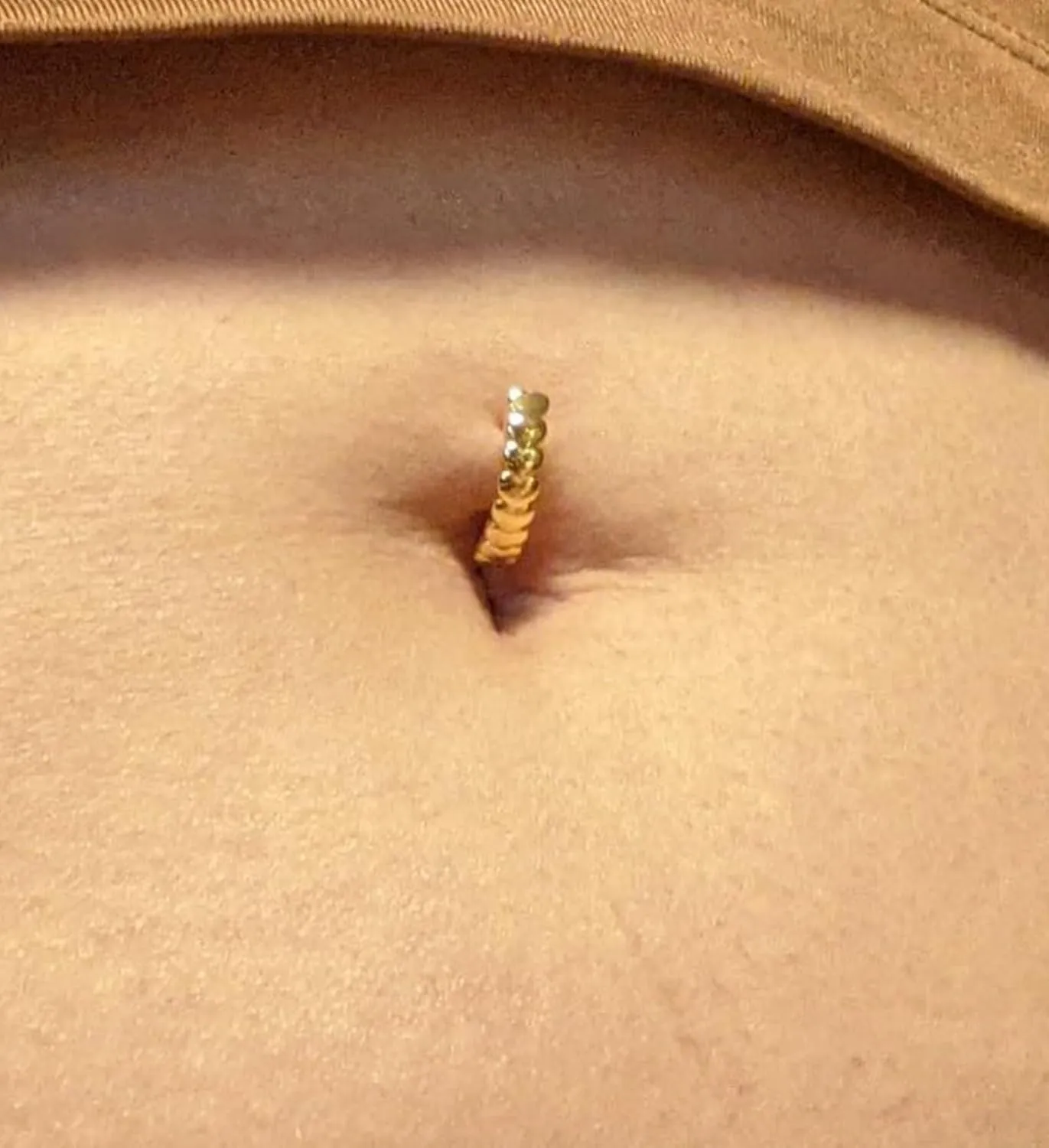 MODRSA Belly Jewellery Piercing - Belly Button Rings with silver & Pink Pearl Navel Opener