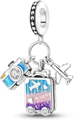 MULA 925 Sterling Silver Charms for Bracelets and Necklaces Butterfly Beads Dangle Pendants Jewelry Charms for Women