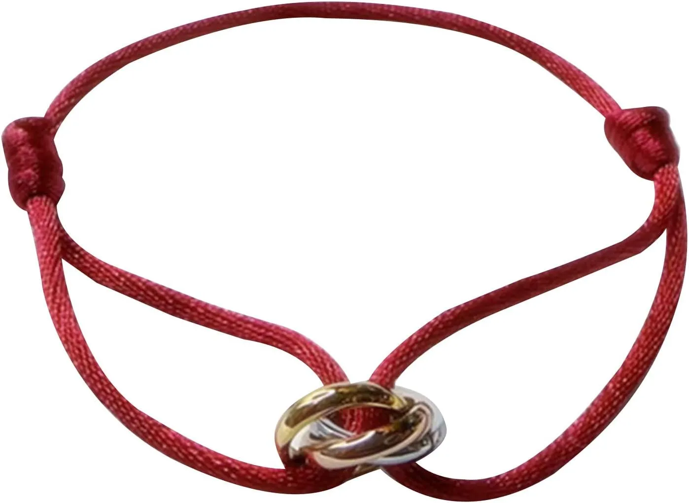 Muloo Metal Buckle Rings Braided Rope Bracelet Handmade String Bracelet Jewelry Gift Adjustable Friendship Couples Bracelets Rope Bracelet Dark Red
