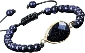 New 2025 6 8Mm Men Beaded Bracelet Natural Stone Blue Sandstone Handmade String Women Bracelets & Bangles Couple Prayer Jewelry Fashion Trendy Accessories Creative Gift