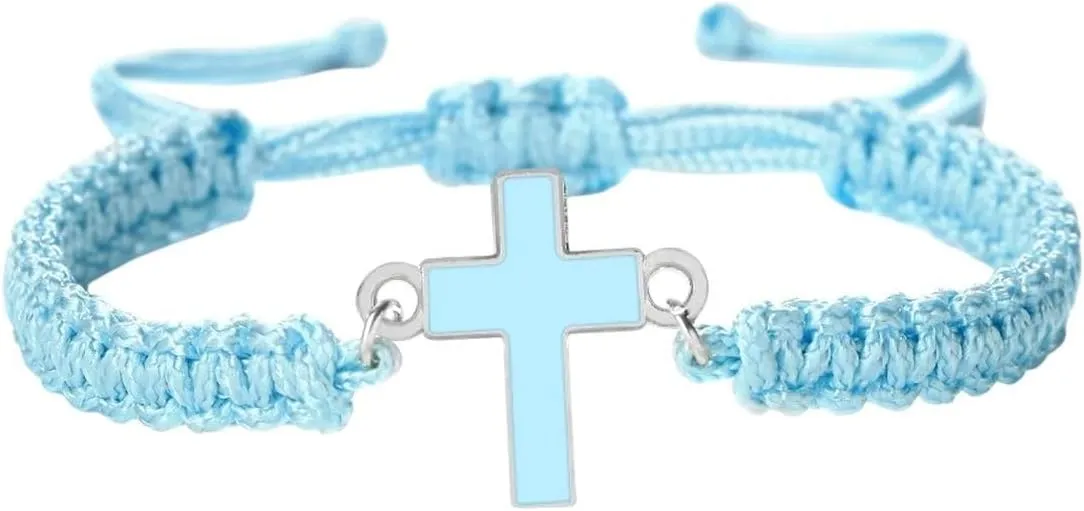 New 2025 Handmade Jewelry Cross Bracelets Woven Rope For Women Men Lucky Prayer Bangle Gift Charm Distance Stylish Pendant Couple Fashion Trendy Accessories Creative