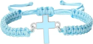 New 2025 Handmade Jewelry Cross Bracelets Woven Rope For Women Men Lucky Prayer Bangle Gift Charm Distance Stylish Pendant Couple Fashion Trendy Accessories Creative