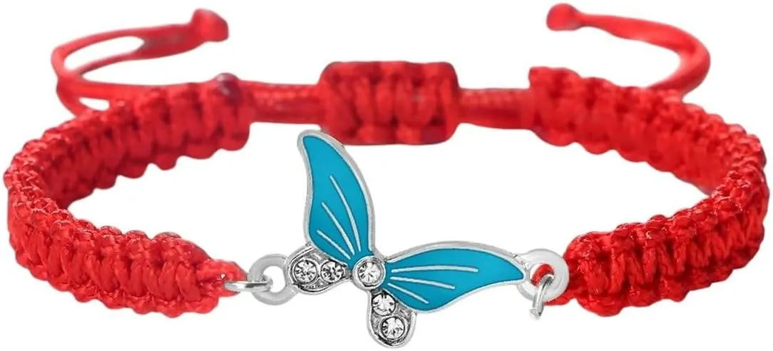 New 2026 Fashion Handmade Rope Bangles Butterfly Pendant Bracelet Jewelry For Women Men Prayer Woven Unisex Gift Red Lucky Trendy Accessories Creative
