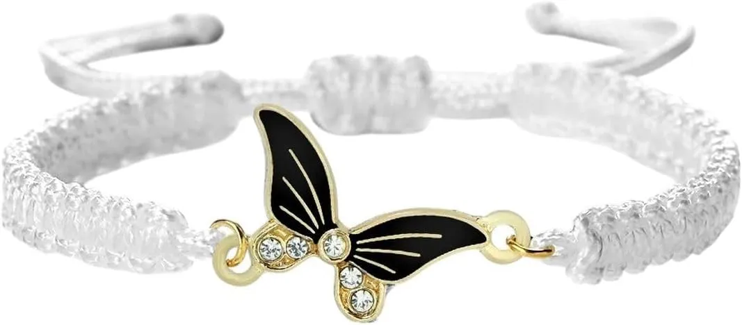 New 2026 Fashion Handmade Rope Bangles Butterfly Pendant Bracelet Jewelry For Women Men Prayer Woven Unisex Gift Red Lucky Trendy Accessories Creative