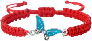 New 2026 Fashion Handmade Rope Bangles Butterfly Pendant Bracelet Jewelry For Women Men Prayer Woven Unisex Gift Red Lucky Trendy Accessories Creative