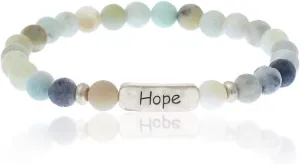 NTLX Christian Bracelets for Women  Hope Bracelet  Natural Stone Stretch Prayer Bracelet  Inspirational Message Jewelry - Great Gift