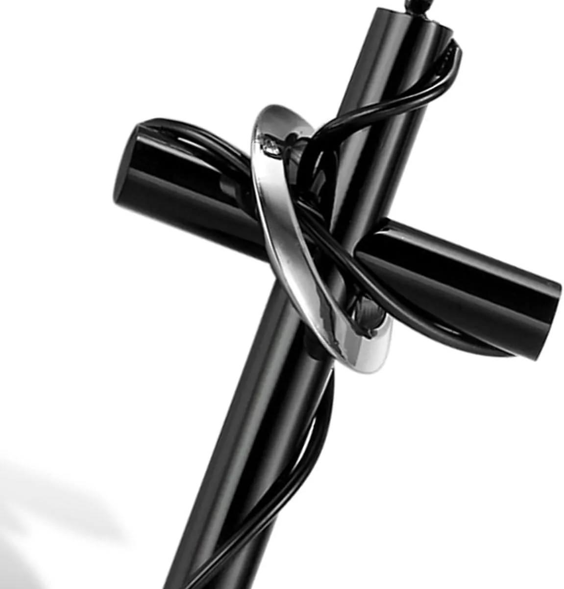 OIDEA Couples Cross Pendant Necklace: Couples Necklace Stainless Steel Matching Necklace Jewelry Gift for Mens Womens
