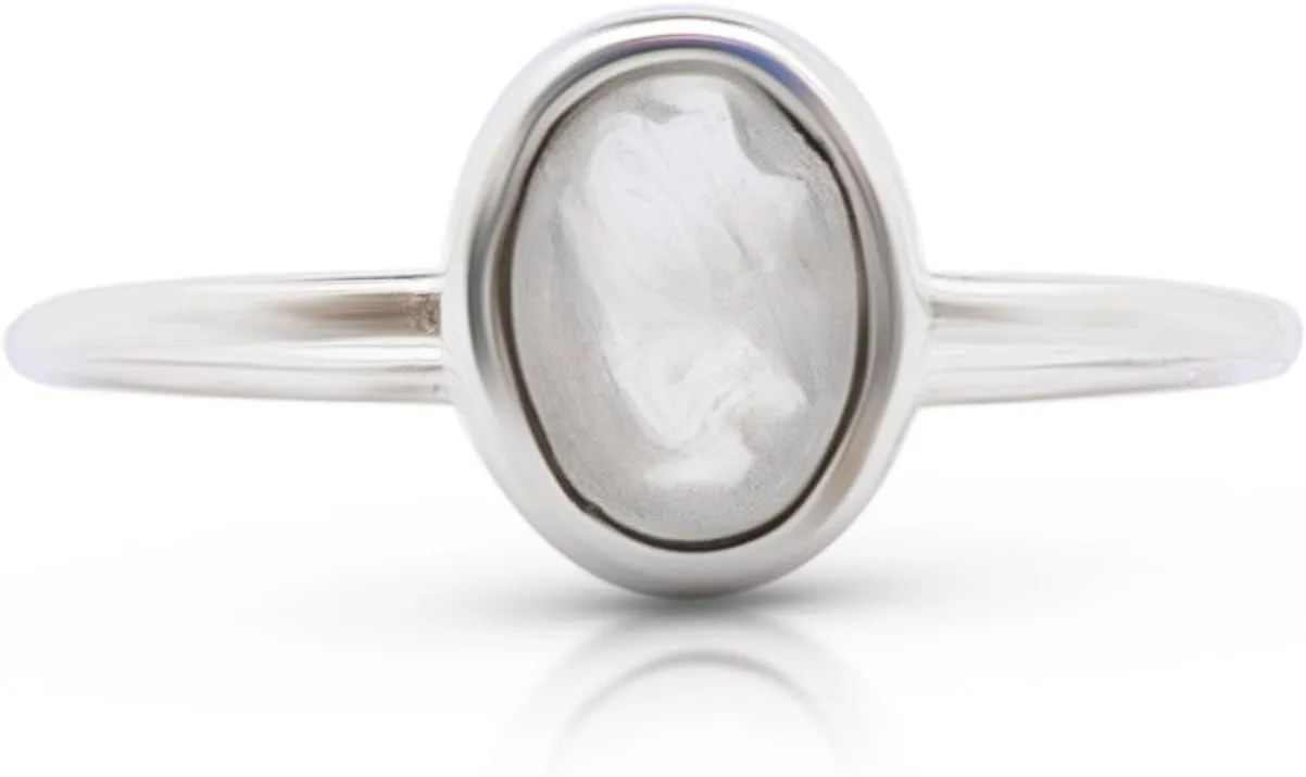 Oval Moonstone - 925 Sterling Silver Ring - Delicate BOHO Chic Jewelry - Fashionable and Stylish for Women with Velvet Gift Bag/Box - Made by Indian Artisans - Size 5-10