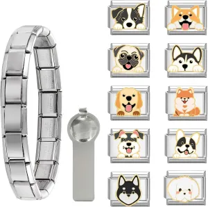 papasgix Italian Charms Set - 10mm*9mm Charm Bracelet, Love Fruit Cake Pendant