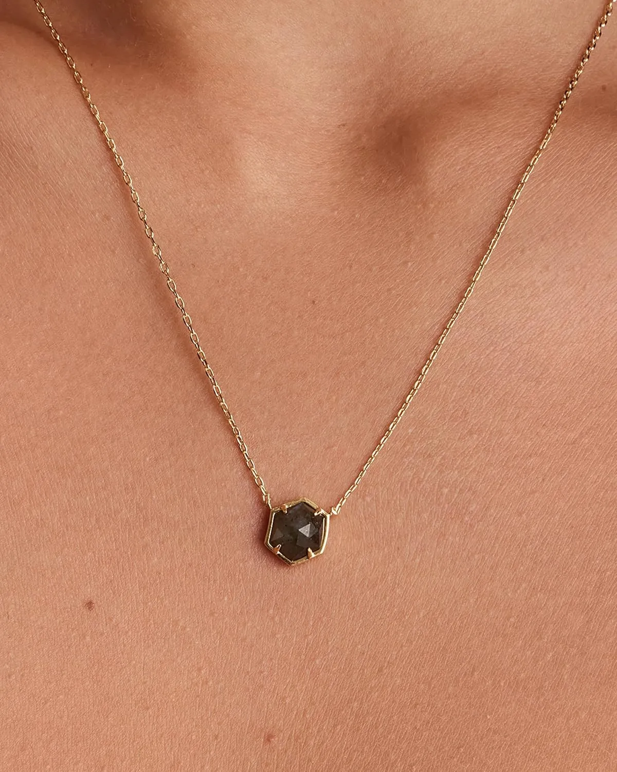 PAVOI 14K Gold Plated Gemstone Pendant Necklace | Dainty Chain Necklaces for Women | Amethyst, Onyx, Green Fluorite, Labradorite, Pearl, Rose Quartz, Agate, Sodalite, Turquoise Gemstone Pendants
