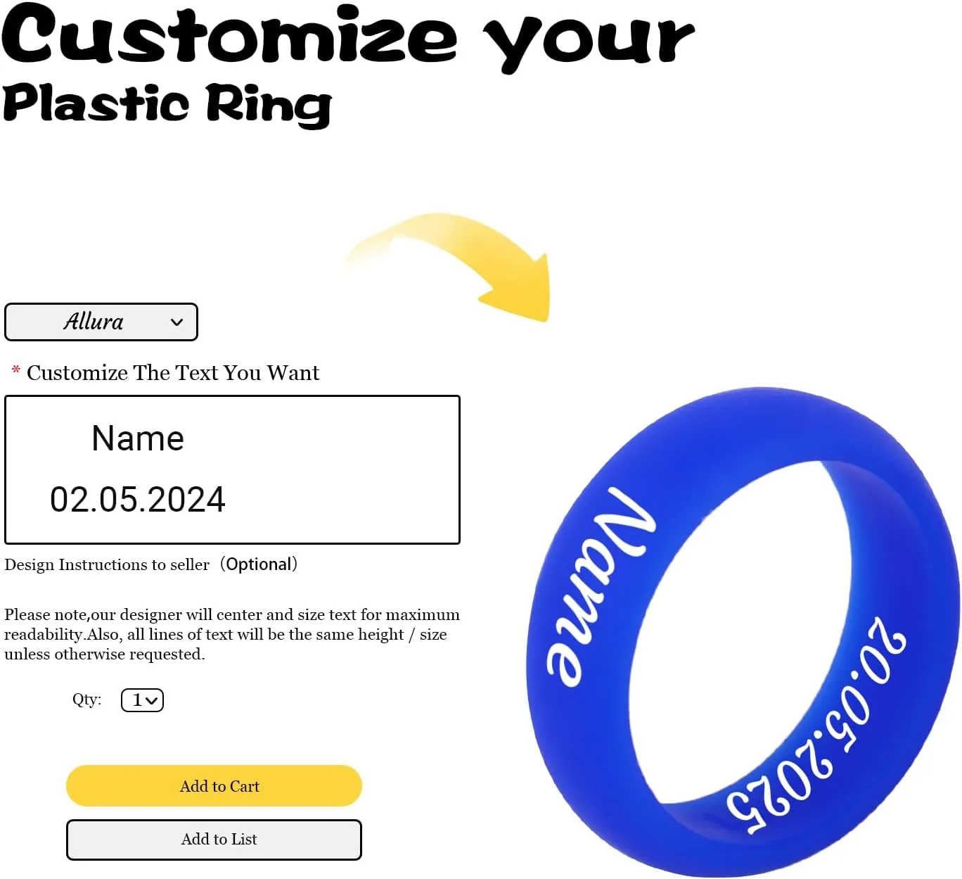 Personalized Silicone Couple Rings Set - Comfort Fit, Customizable, Available in 13 Colors(2 packs)