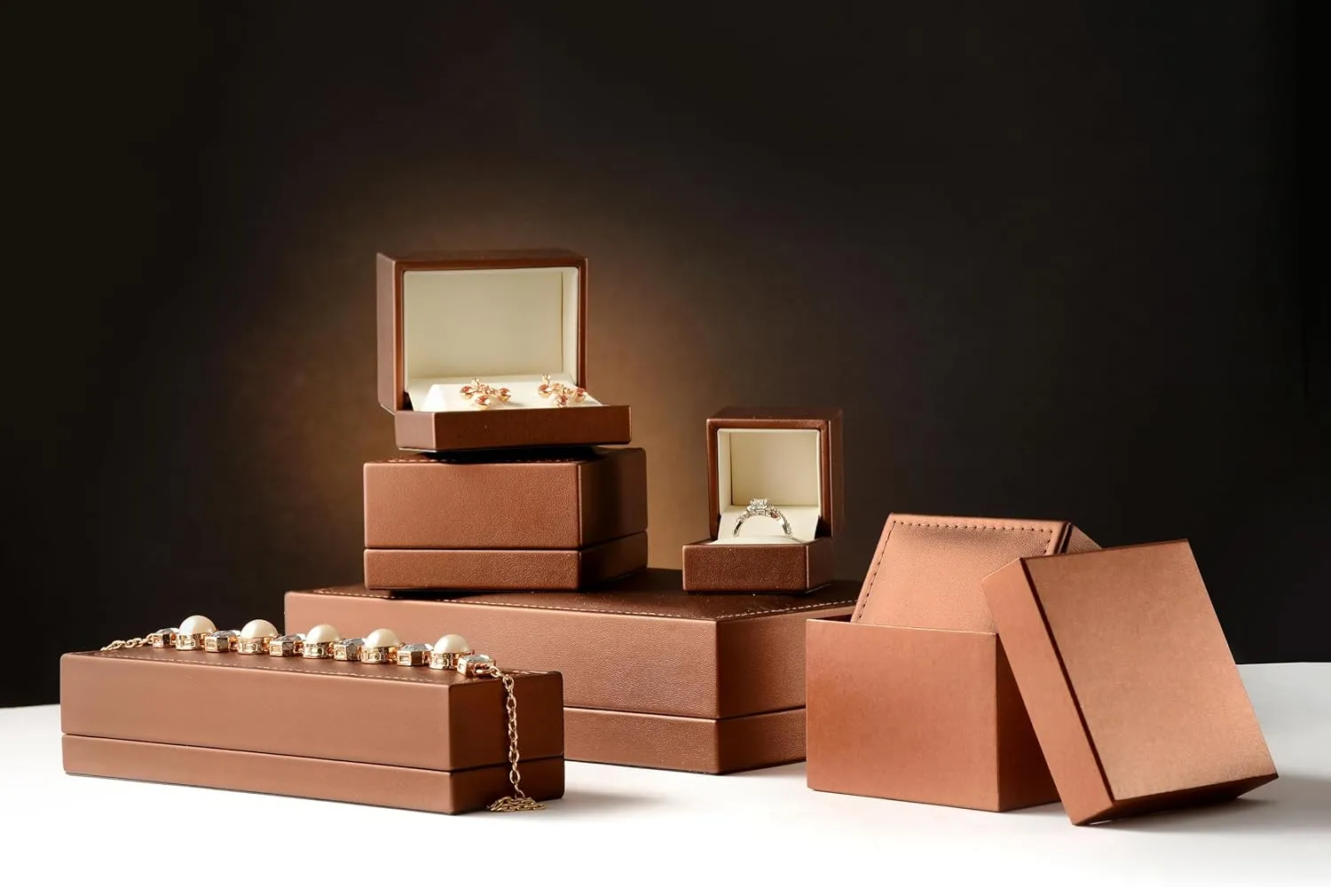 Premium Soft Leather T-Style Earring Box - Luxury Earring Case With Superior Stitching Ideal For Hanging Earrings- Elegant Jewelry Box for Girls and Women, Earring Gift Box by Allure Pack