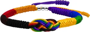 Pride Bracelet for Men Women Adjustable Wrist Wrap Rainbow Bracelets Surfer String Rope Gay Lesbian Trans Bisexual LGBT Bracelets for Pride Month Parade LGBTQ Community