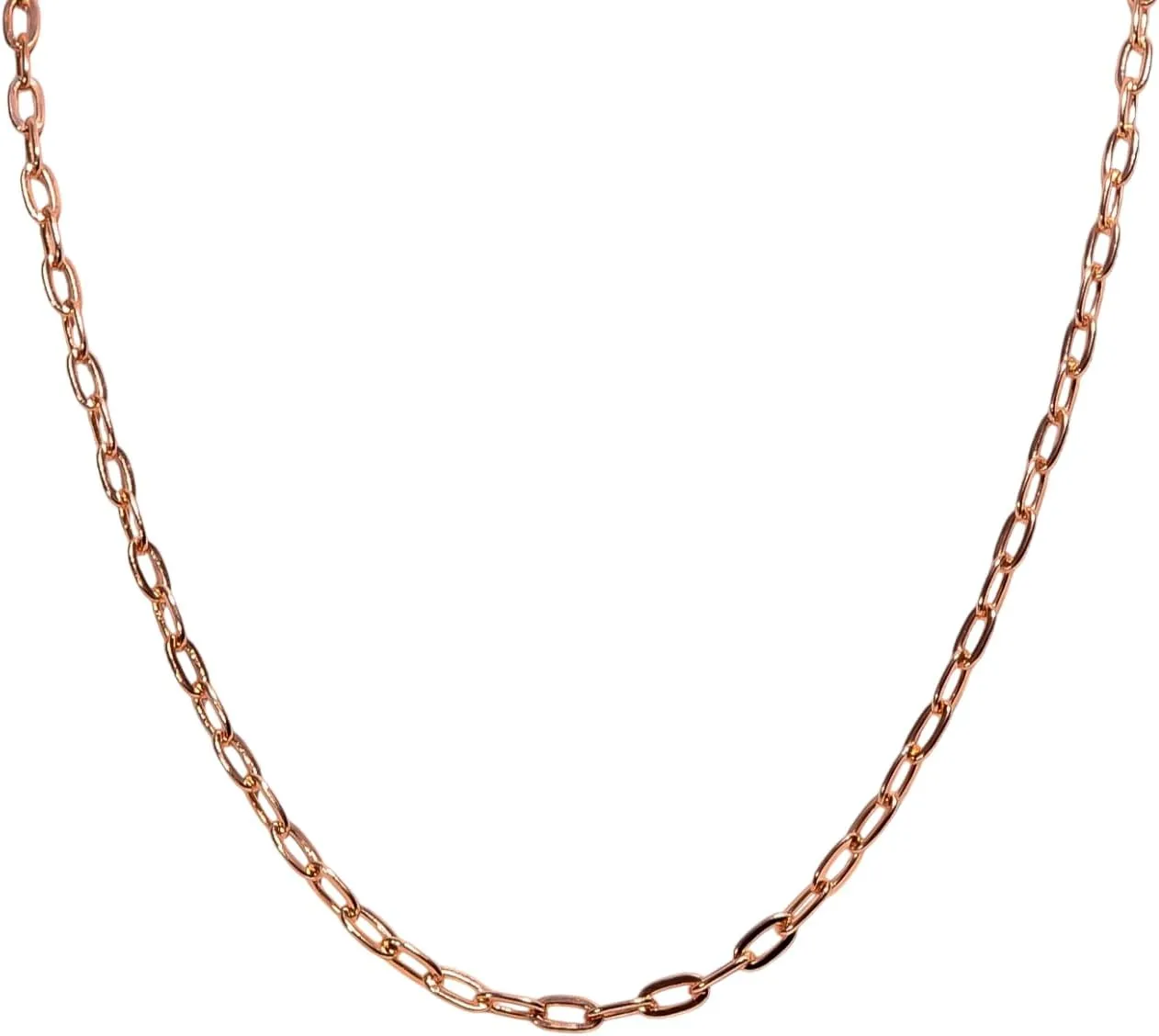 Pure Copper Cable Link Chain Necklace for Men & Women, Lightweight Solid Copper Statement Jewelry Gift, Multiple Lengths (1626 Inch)