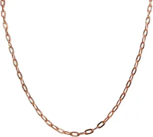 Pure Copper Cable Link Chain Necklace for Men & Women, Lightweight Solid Copper Statement Jewelry Gift, Multiple Lengths (1626 Inch)