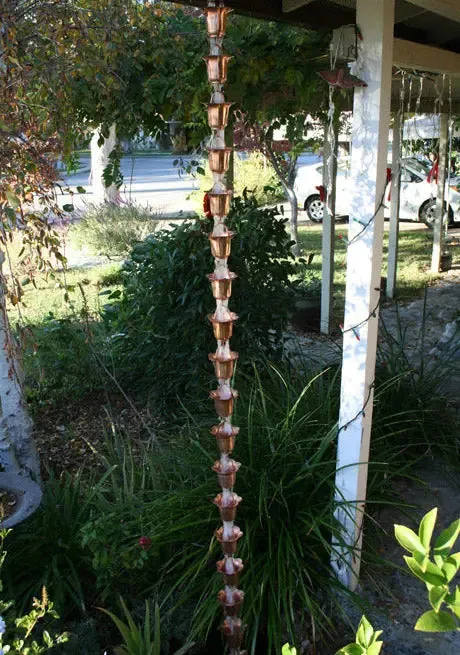 Rain Chain Copper Flower Cup