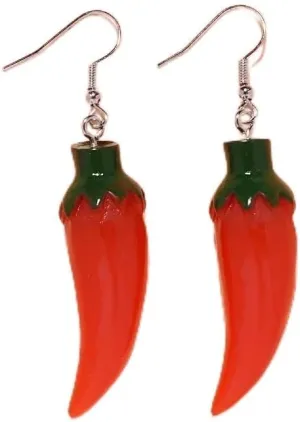 Red Chili Hot Pepper Earrings Funny Acrylic Vegetable Food Dangle Earring Hot Spicy Capsicum Statement Earring for Women Girl Jewelry