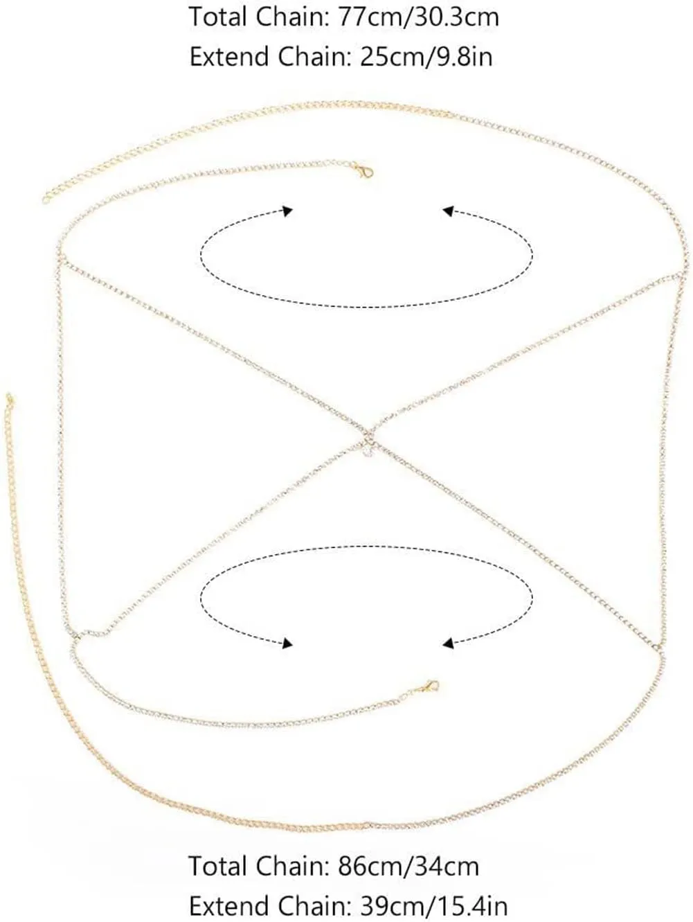 Rhinestone Bra Chains Bikini Halter Backless Silver Crystal Body Chain Summer Beach Multi-Layered Body Jewelry for Women