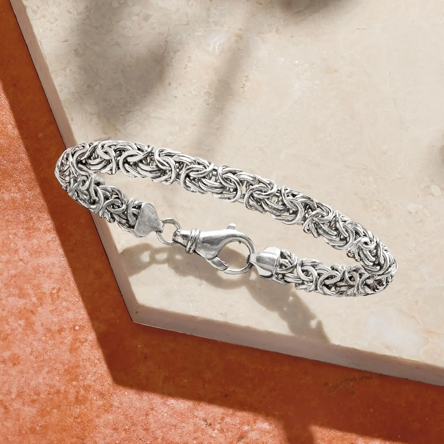 Ross-Simons Sterling Silver Small Byzantine Bracelet