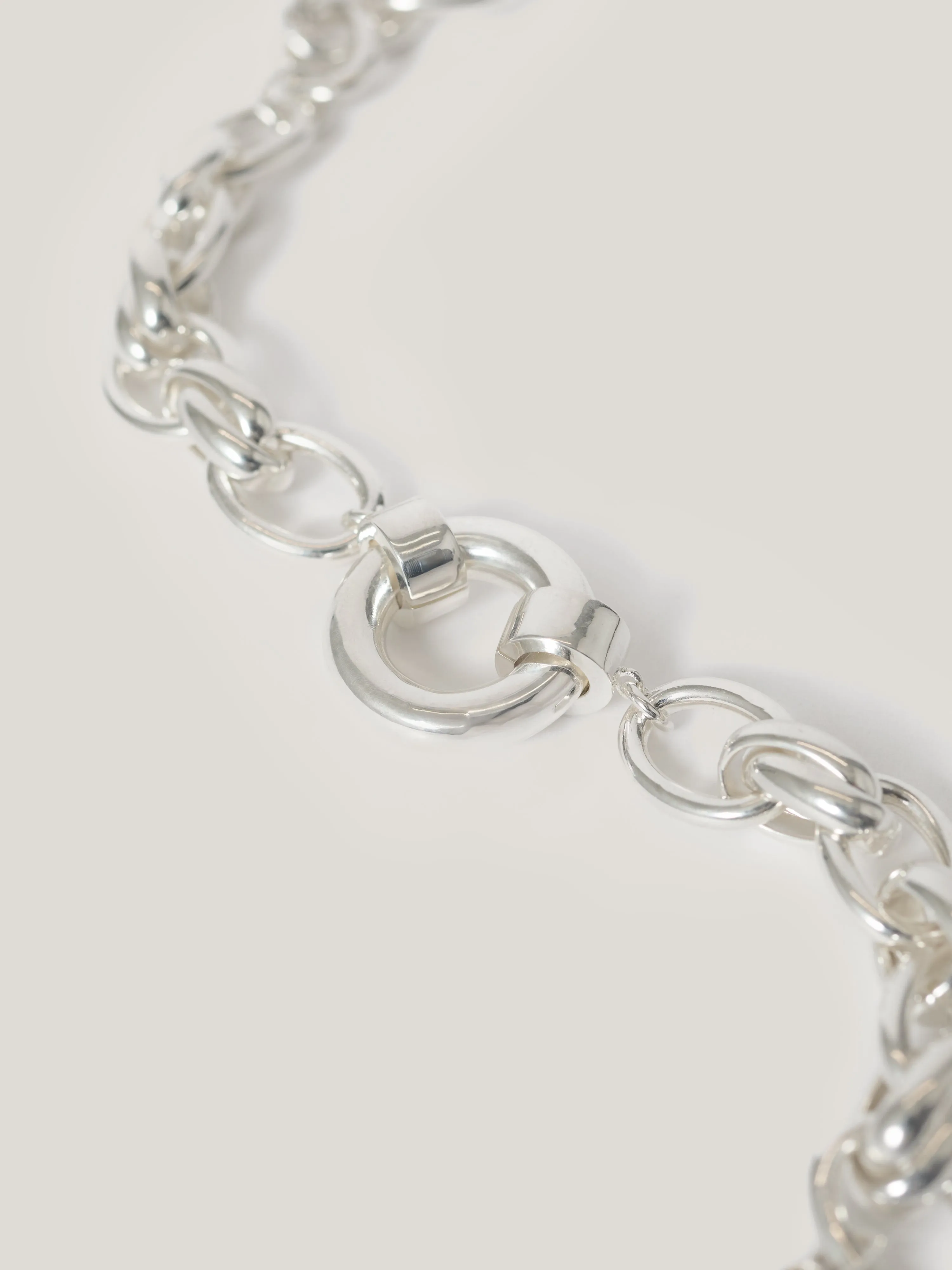 Round Link Chain Bracelet | Silver