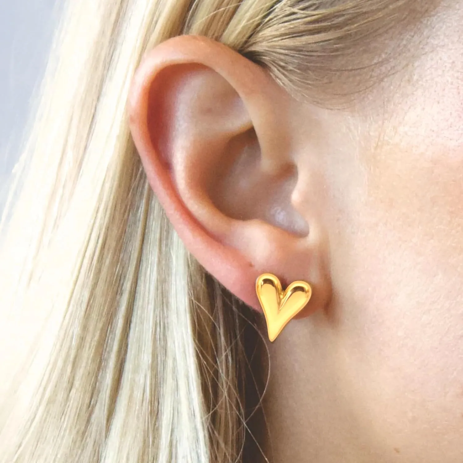 SALTY CALI- Gold and Silver Plated Stud Earrings for Women- Statement Jewelry