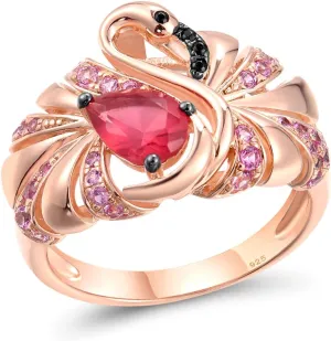 Santuzza 925 Sterling Silver Animal Ring Cubic Zirconia Rings