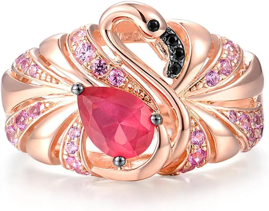 Santuzza 925 Sterling Silver Animal Ring Cubic Zirconia Rings