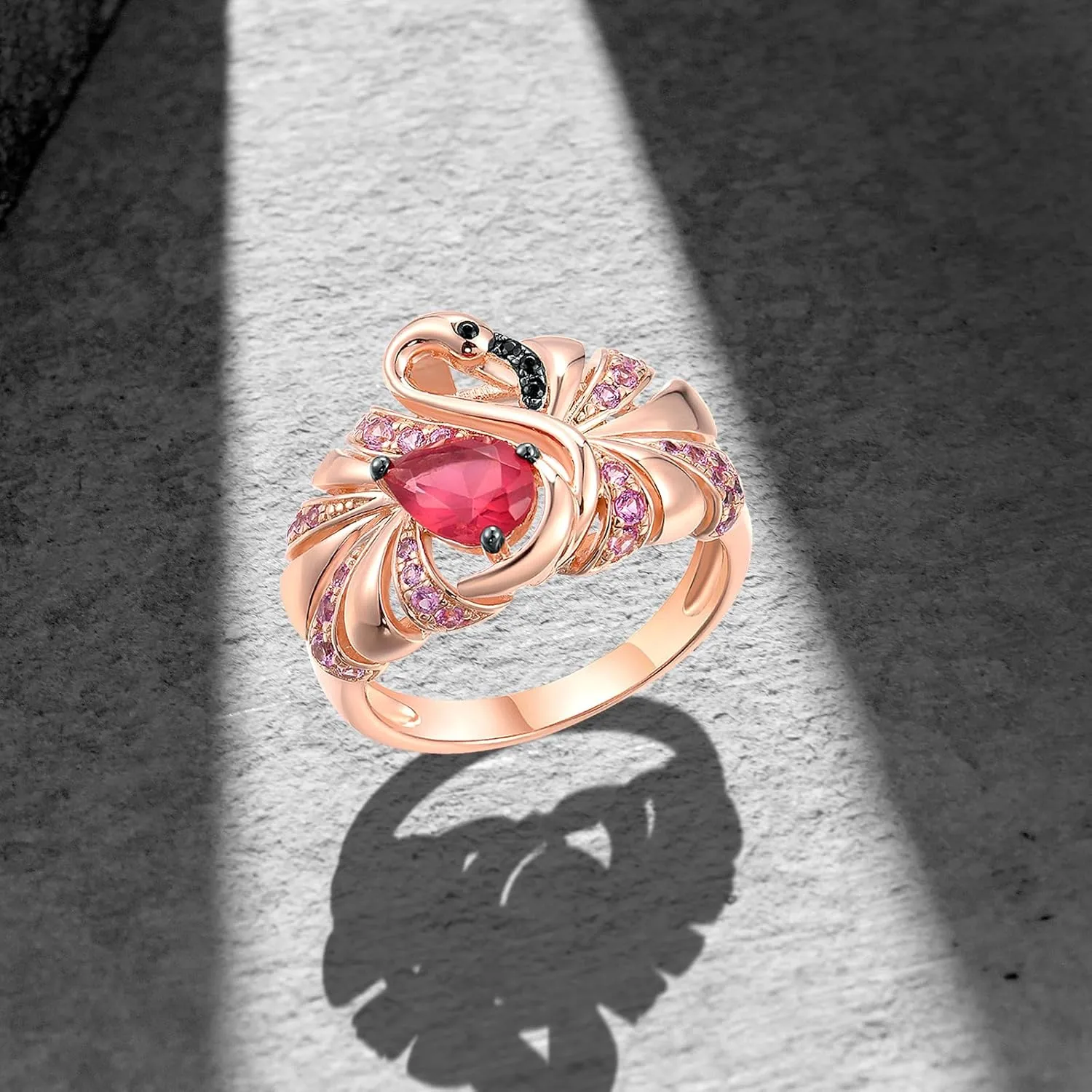 Santuzza 925 Sterling Silver Animal Ring Cubic Zirconia Rings