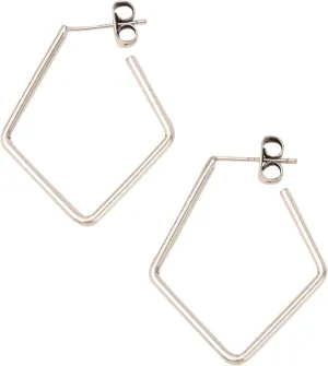 Scout Curated Wears - Refined Earring Collection - Orion Diamond Hoop/Sterling Silver