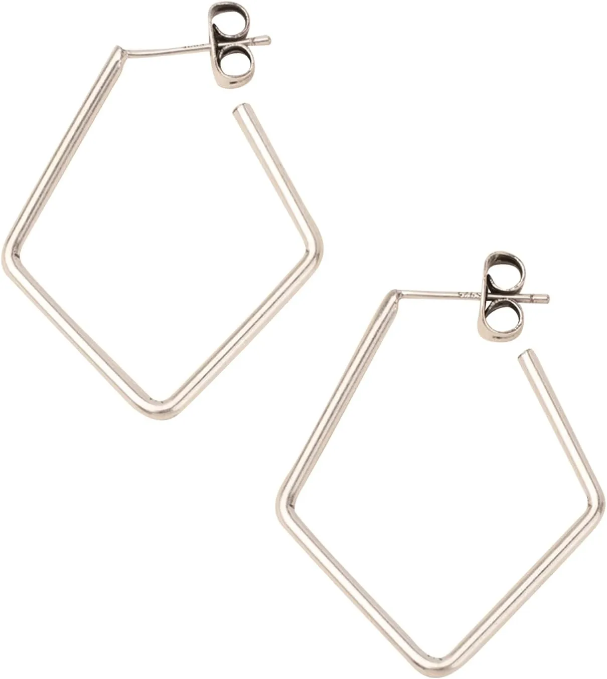 Scout Curated Wears - Refined Earring Collection - Orion Diamond Hoop/Sterling Silver