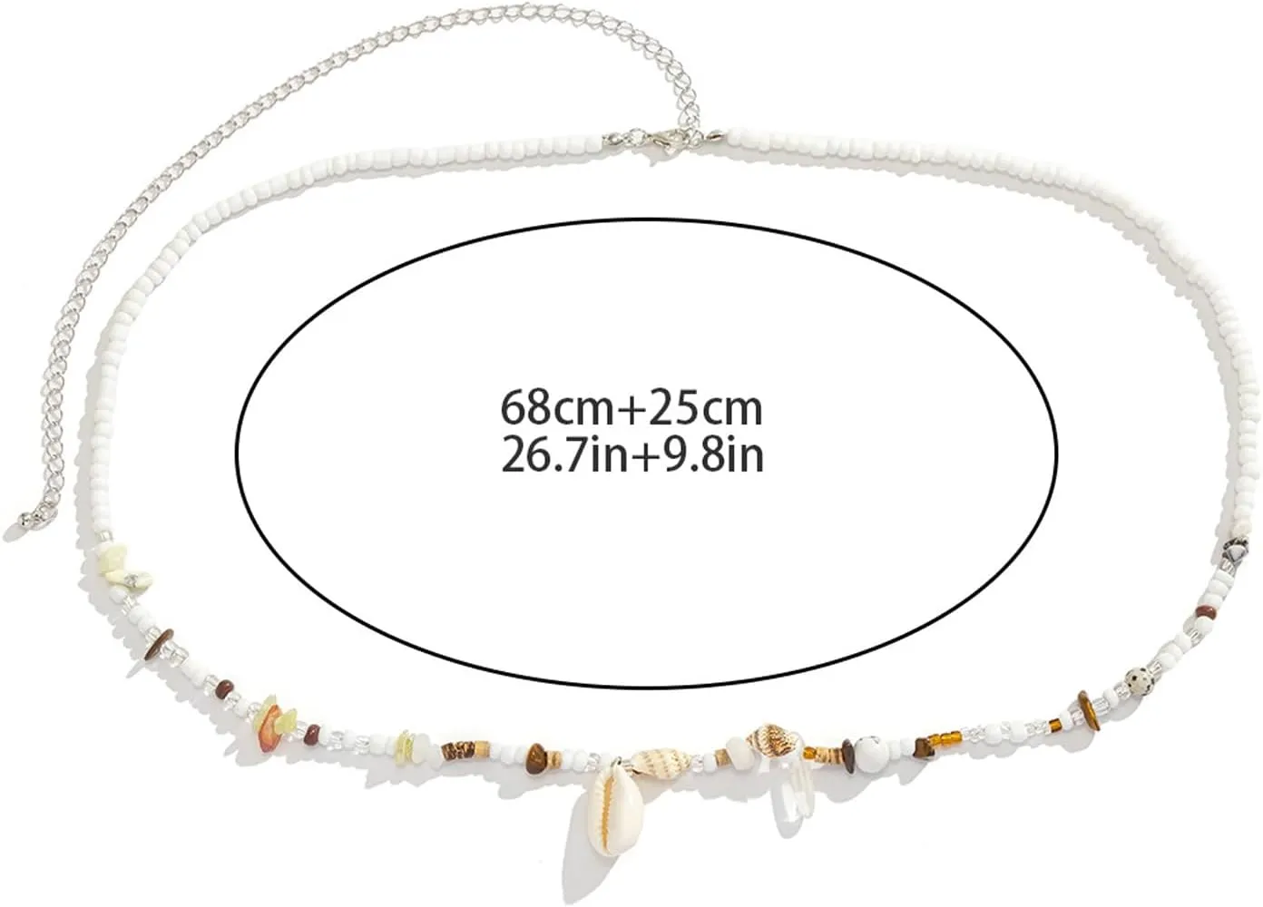 Sexy Simple Pearl Waist Chain Belt Summer Beach Beaded Belly Body Chain Jewelry Festival Rave Pearl Belly Belt Bikini Heart Pendant Body Accessory Jewelry for Women
