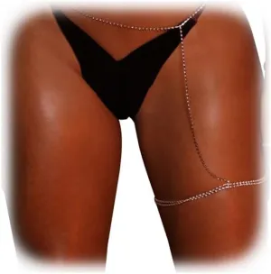 Sexy Summer Rhinestone Leg Body Chain Beach Mulit-Layered Thigh Chain Festival Rave Crystal Waist Body Chain Jewelry Bikini Thigh Body Chain for Women