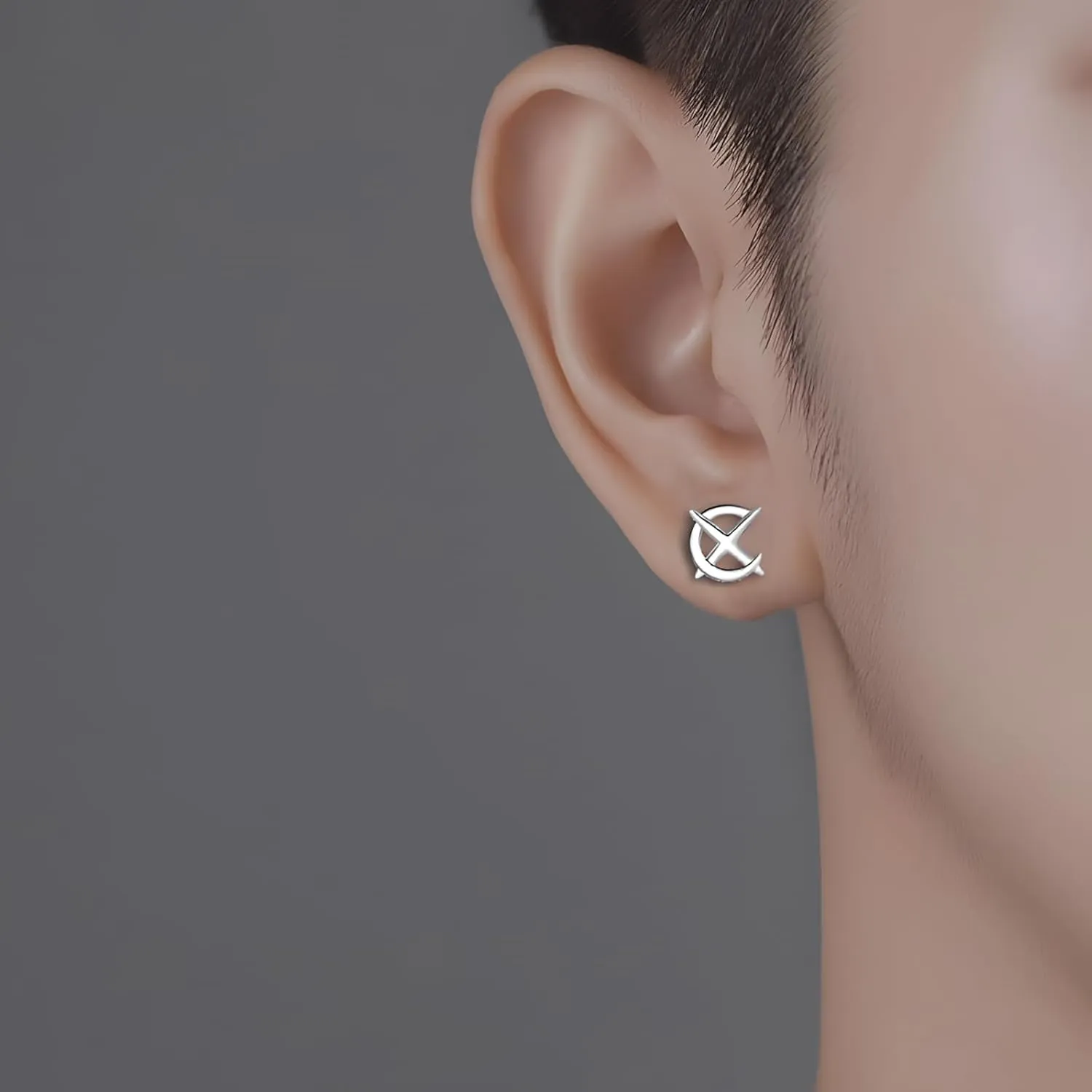 Silver X Hoop Earrings for Women Minimalist Lightweight X Earrings Jewelry